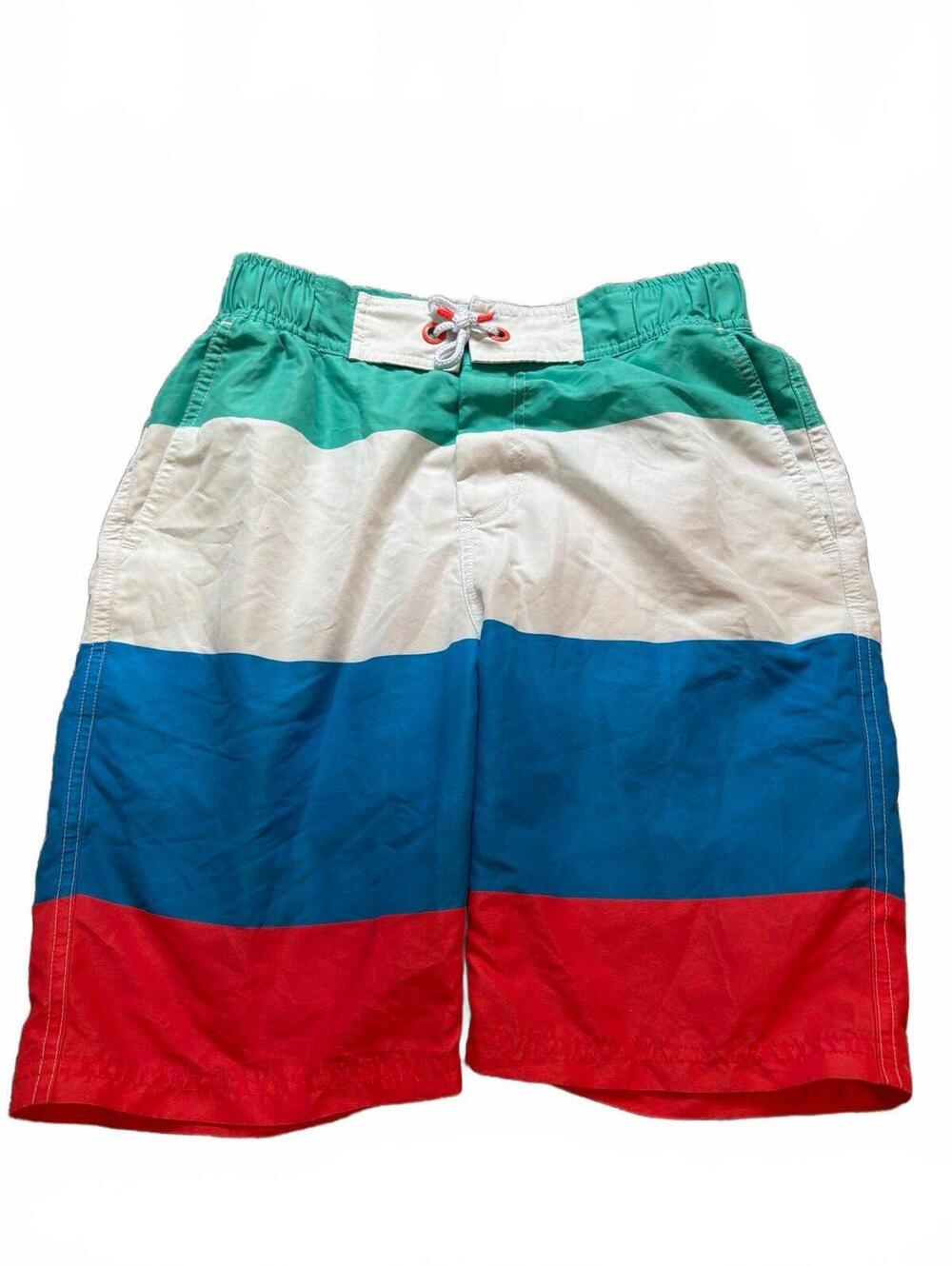 Mini Boden Kids Boys Swim Trunks Colorblock 13-14Y